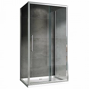 Душевой уголок ABBER Schwarzer Diamant AG30150H-S85-S85 150x85 стекло прозрачное/профиль хром