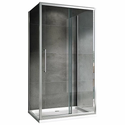 Душевой уголок ABBER Schwarzer Diamant 170х50 AG30170H-S50-S50 стекло прозрачное/профиль хром