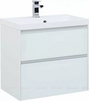 Тумба с раковиной Aquanet Гласс 196961 60 белый