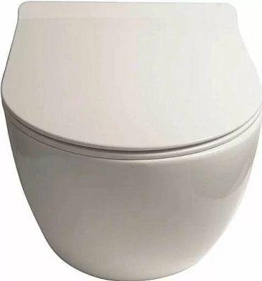 Унитаз подвесной SantiLine SL-5002SM-BD безободковый, с крышкой микролифт