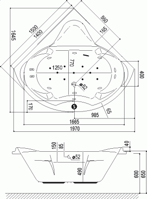 Ванна акриловая Excellent Konsul WAEX.KON15WH 150х150 белая