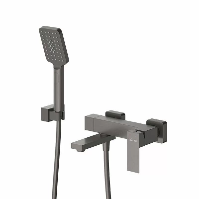 Смеситель для ванны Cezares SLIDER-VD-GM оружейная сталь