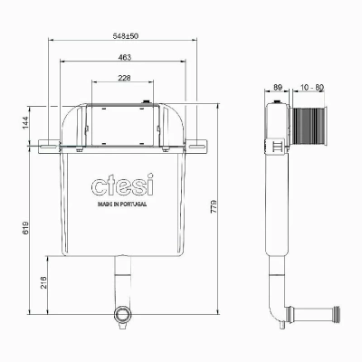 Бачок скрытого монтажа Ctesi Simple BK0200200