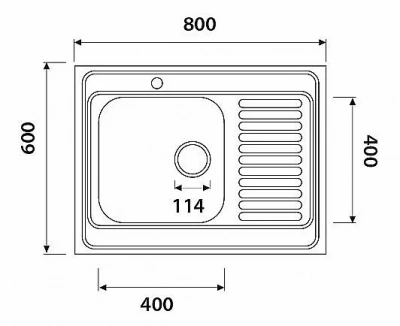 Мойка кухонная Kaiser KSS-8060 хром