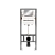 Инсталляция для унитаза Ceramica Nova Balance CN121002CH кнопка хром глянцевый
