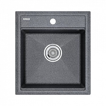 Кухонная мойка Paulmark STEPIA 45 + коландер ADVANCE PM114651-DG+A375-BS графит