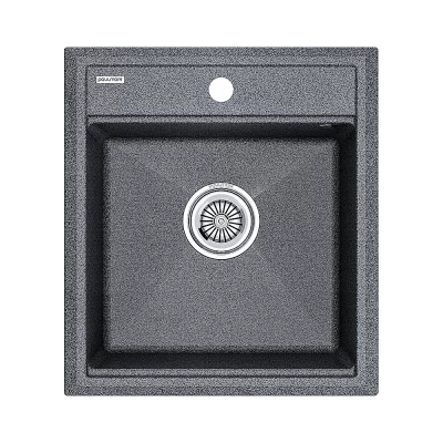 Кухонная мойка Paulmark STEPIA 45 + коландер ADVANCE PM114651-DG+A375-BS графит