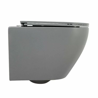 Унитаз подвесной BelBagno Colorato BB062CHR-GR безободковый, серый матовый