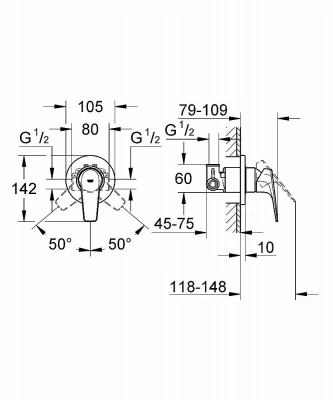 Смеситель для душа Grohe BauFlow 29046000