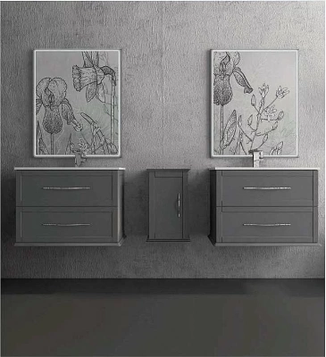 Тумба с раковиной Cezares TIFFANY 75 Grigio Nuvola