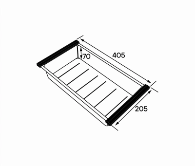 Кухонная мойка Paulmark KRONER-PRO + коландер ADVANCE PM705151-BS+A405-BS нержавеющая сталь