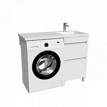 Тумба с раковиной Iddis Optima Home 120 с ящиками белая