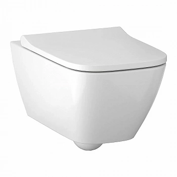 Унитаз подвесной Geberit Smyle 500.683.01.1 белый, с крышкой микролифт, безободковый