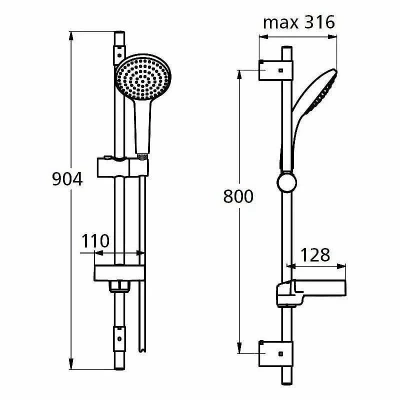 Душевой гарнитур Ideal Standard Idealrain B9424AA