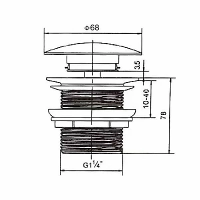 Донный клапан Vincea DBS-316 белый