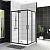 Душевой уголок BelBagno UNO-195-AH-2-120/90-C-NERO 120х90 стекло прозрачное/профиль черный