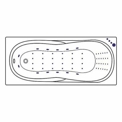 Ванна акриловая Excellent Sekwana NANO WAEX.SEK17.NANO.GL 170х75 белая с гидромассажем