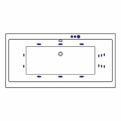 Ванна акриловая EXCELLENT Pryzmat Slim SMART WAEX.PRY17S.SMART.GL 170x75 белая с гидромассажем
