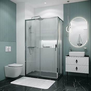 Душевой уголок Grossman Style 120.K33.05.1190.10.02 110x90 профиль хром/стекло шиншилла