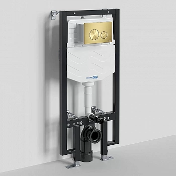 Инсталляция для унитаза WasserKraft Vils 56TLT.010.ME.MG02 с кнопкой матовое золото