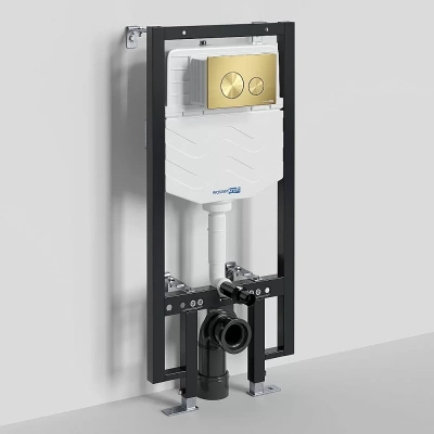 Инсталляция для унитаза WasserKraft Vils 56TLT.010.ME.MG02 с кнопкой матовое золото