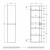 Пенал Cezares Vague 30 54850 Rovere sbiancato