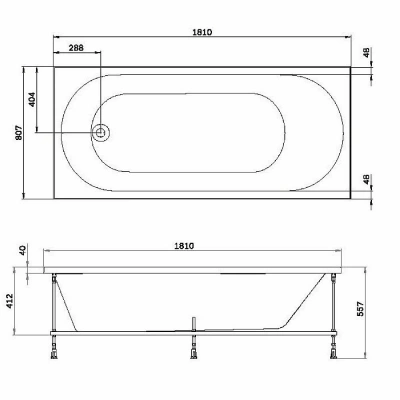 Ванна акриловая AM.PM X-Joy W94A-180-080W-A 180x80