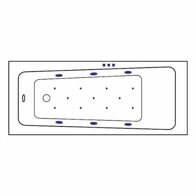 Ванна акриловая EXCELLENT Ava RELAX WAEX.AVA17.RELAX.BR 170x70 белая с гидромассажем