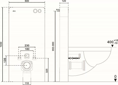 Инсталляция для унитаза ABBER AC0107MB