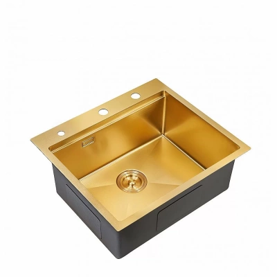 Мойка кухонная Milacio Denia 57 Steel MC.77408 золото