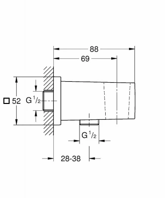 Подключение для душевого шланга Grohe Euphoria Cube 26370000