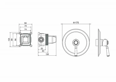 Смеситель для душа Aquatek Классик AQ1566MB черный матовый