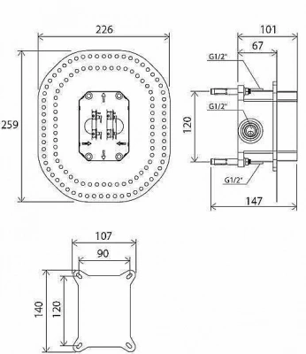 Монтажное основание для смесителя Ravak R-box RB 070.50
