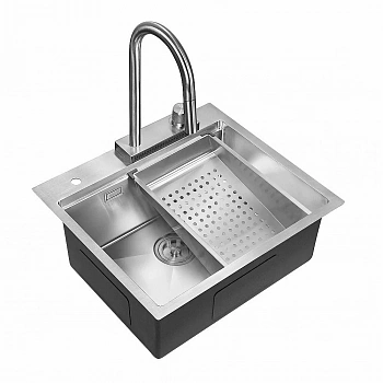 Мойка кухонная Milacio Denia 57 Steel MC.77400 нержавеющая сталь