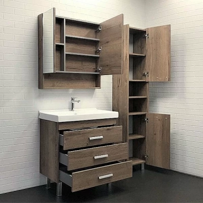 Тумба с раковиной Comforty Никосия 00-00007621 80 дуб темный