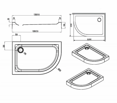 Душевой поддон AM.PM Like W83T-302L120W 120x80 белый