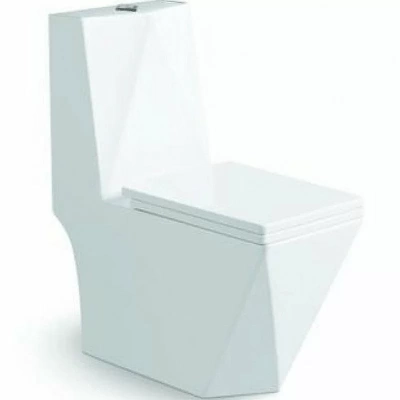 Унитаз моноблок SantiLine SL-5013 безободковый, с крышкой микролифт