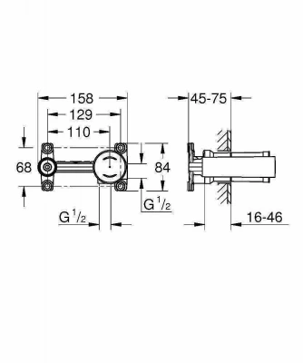 Встраиваемый смеситель Grohe Eurodisc Joy 23571000
