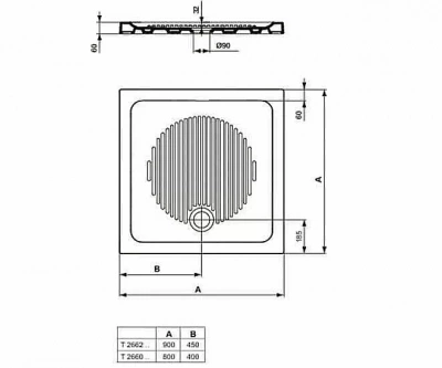 Душевой поддон Ideal Standard Connect T266001 80x80