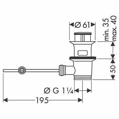 Донный клапан Hansgrohe 94139000
