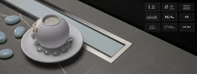 Душевой трап PESTAN Confluo Premium Glass Line 750 белое стекло/матовый хром