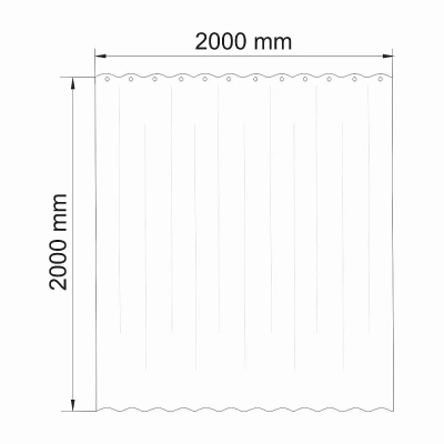 Текстильная шторка для ванны WasserKRAFT Vils SC-10202