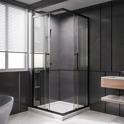 Душевой уголок Veconi Premium Trento PTC20-B-9090-01-C4 прозрачный/профиль черный матовый