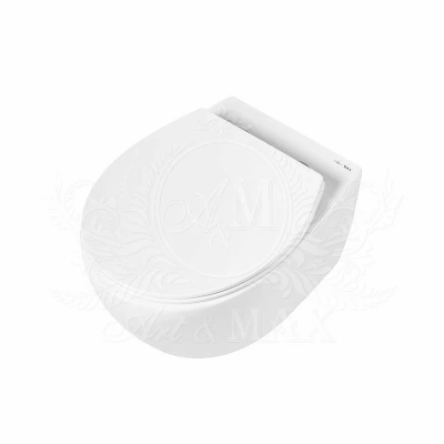 Унитаз подвесной Art&Max Elegant AM9316CHR/SC белый, с сиденьем микролифт, безободковый