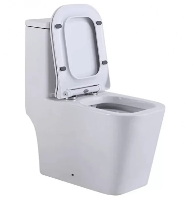 Унитаз-моноблок SantiLine SL-5024 белый, безободковый, с крышкой микролифт
