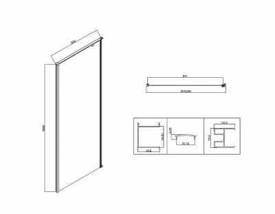 Душевой уголок Vincea Slim-N VSR-5SN9010CLB 100x90 стекло прозрачное/профиль черный