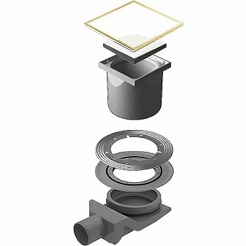 Душевой трап Pestan Confluo Standard 13000159 белый/золото