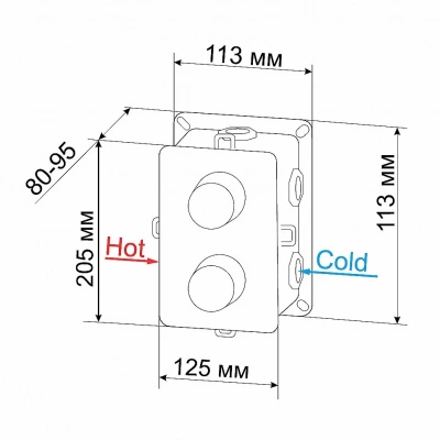 Душевая система RGW Shower Panels SP-6143-01 50140801-01 хром