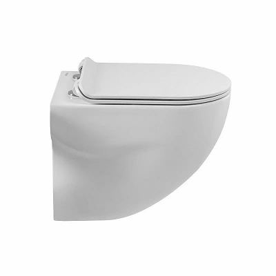 Унитаз подвесной BelBagno ONDA BB066CHR безободковый, с крышкой микролифт, с инсталляцией и белой кнопкой