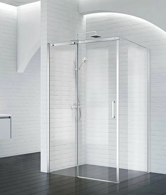 Душевой уголок BelBagno ACQUA AH-1 130x80 прозрачный/хром